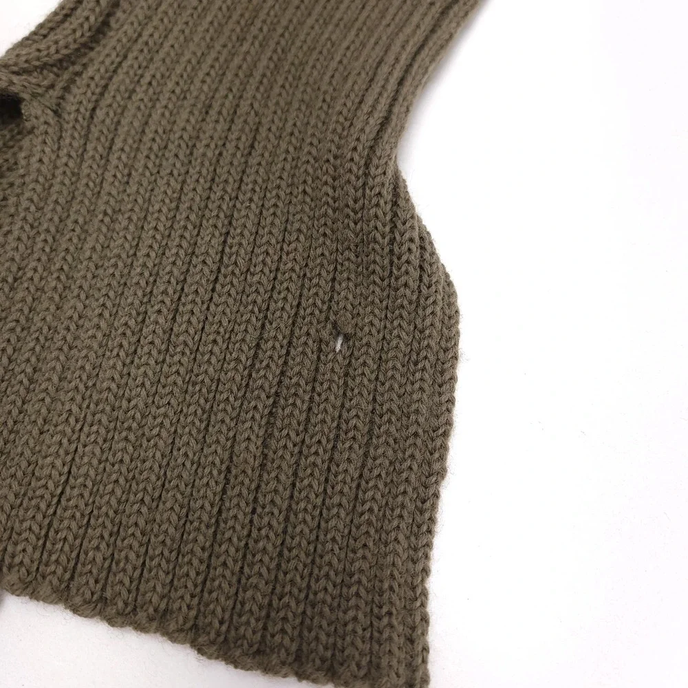 Vintage US Navy Wool Balaclava Face Mask Olive Drab Green NXSX-38058 USN Hood